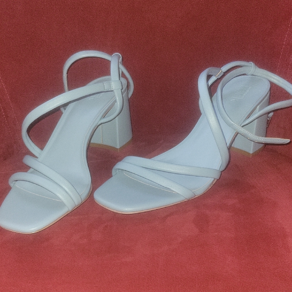 Nordstrom Sky Blue Strappy Block Heels